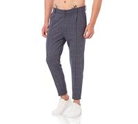 Redbridge Herren Jogginghose im Chino Hosen Style Jogger Hose Freizeithose kariert XXL Navyblau-Grau