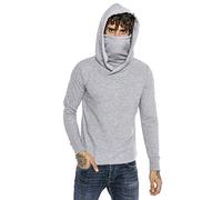 Redbridge Herren Kapuzenpullover Hoodie Sweatshirt mit Kapuze und Stehkragen Grau XL