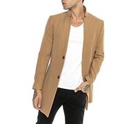 Redbridge Herren Mantel Elegant lange Jacke Slim-Fit Classy Understatement Braun XXL
