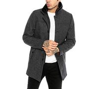Redbridge Herren Mantel Jacke Winter Classy Chic Elegant Transformable Honeycomb Anthrazit XL