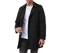 Redbridge Herren Mantel Trenchcoat Jacke Übergangsjacke Light Version Schwarz XXL