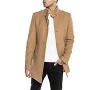 Redbridge Herren Mantel Winterjacke elegante Jacke Slim-Fit Transformable Braun XL