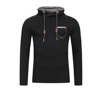 Redbridge Herren Pullover Sweatshirt Hoher Kragen Slim Fit Schwarz S