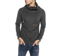 Redbridge Herren Pullover Sweatshirt Schalkragen hoher Kragen Royal Dunkelgrau S