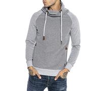 Redbridge Herren Pullover Sweatshirt Schalkragen hoher Kragen Royal Grau S