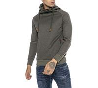 Redbridge Herren Pullover Sweatshirt Schalkragen hoher Kragen Royal Khaki M
