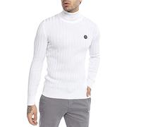 Redbridge Herren Rollkragen Pullover Sweatshirt Strickpullover Weiß M