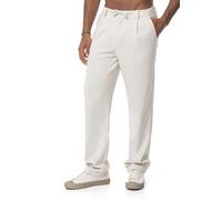 Redbridge Herren Stoffhose Freizeithose Einfarbig Hose mit Kordelzug