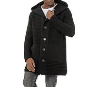 Redbridge Herren Strickjacke Cardigan mit Kapuze Button Up