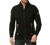 Redbridge Herren Strickjacke Cardigan mit Stehkragen Basic Luxury