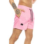 Redbridge Hochwertige Badehose Schnelltrocknend Badeshorts mit verstellbarem Bund Pink XXL
