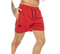 Redbridge Hochwertige Badehose Schnelltrocknend Badeshorts mit verstellbarem Bund Rot M
