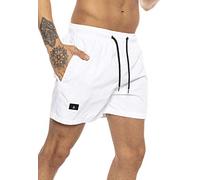 Redbridge Hochwertige Badehose Schnelltrocknend Badeshorts mit verstellbarem Bund Weiß XXL