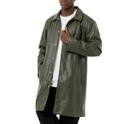 Hochwertiger Kunstleder Mantel Urbanstyle Kurzmantel Lederjacke Olivgrün XXL