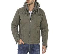 Redbridge Jacke für Herren Winterjacke Übergangsjacke mit Kapuze Gesteppt Biker-Jacke Khaki 4XL