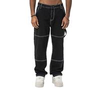 Redbridge Jeans im angesagten Cargo Design Weit Geschnitten Baggy Schwarz W34-L32