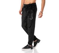 Redbridge Jogging-Hose für Herren Jogger Sweat-Pants Freizeithose Velour Signature Schwarz S