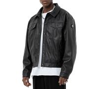 Redbridge Kunstlederjacke mit Brusttaschen Oversized Truckerstyle Schwarz M