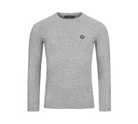 Redbridge Longsleeve für Herren Gerippter Pullover Slim Fit Grau XL