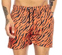 Redbridge Premium Badehose Badeshorts kurz schnelltrocknend und robust Tiger Orange XL