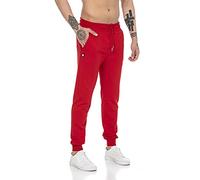 Redbridge Premium Jogginghose Bequeme Sweatpants mit Kordelzug Freizeit und Sporthose Rot M