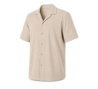 Redbridge Premium Kurzarmhemd mit besonderem Texturmuster Leichte Baumwollmischung für Business und Freizeit Beige M