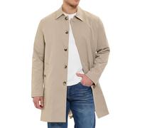 Redbridge Übergangsmantel Kurzmantel mit Knopfleiste und Kragen Eleganter Mantel für Frühjahr und Herbst für Business und Smart Casual Beige XXL