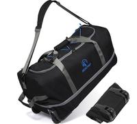 REDCAMP 110L Erweiterbare 140L Extra Große Reisetasche mit Rollen, 77cm Faltbare XXL Rucksack Sporttasche, Wochenend Handgepäck für Camping Travel Gear, Schwarz