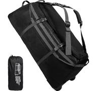 REDCAMP 140L Extra Große Reisetasche mit Rollen, faltbar, XXL, Schwarz | Rucksack Sporttasche, Wochenend Handgepäck für Camping Reisen Urlaub Kurztrip, geräumig, strapazierfähig, 92 x 40 x 38cm