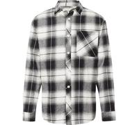 REDEFINED REBEL Herren Langarm-Hemd modisches Business-Shirt Baumwoll-Hemd im Karo-Muster 214115 Schwarz/Weiß M