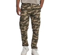 REDEFINED REBEL Jolan Herren Cargo-Hose im Utility-Look Anti Fit Baumwoll-Hose Ankle-Hose mit Tunnelzug am Beinende 226027 Camouflage XS
