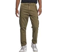 REDEFINED REBEL Jolan Herren Cargo-Hose im Utility-Look Anti Fit Baumwoll-Hose Ankle-Stil mit Tunnelzug am Beinende 226027 Oliv-Grün XS
