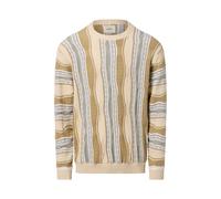 Strickpullover mit gerippten Abschlüssen Modell 'TETON' S men Offwhite