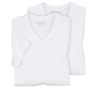 Redfield Weißes Doppelpack T-Shirt V-Ausschnitt XXL, XL Größe:4XL
