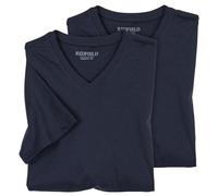 Redfield Doppelpack XXL T-Shirts dunkelblau V-Neck