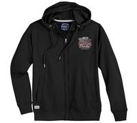 Redfield Kapuzen Sweatjacke in großen Größen, schwarz, Größe:5XL