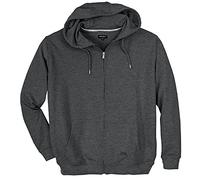 Redfield Sweatjacke Übergröße anthrazit Melange, Größe:4XL