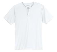 Redfield T-Shirt weiß mit Knopfleiste Übergröße