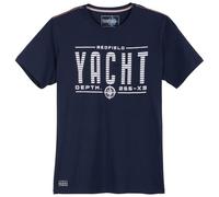 Redfield T-Shirt Yacht Druck in großen Größen, Night Blue, Größe:8XL