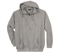 Redfield XXL Sweatjacke Herren hellgrau Melange, XL Größe:6XL