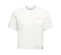 Redgarden Crop T-Shirt W - bequemes Bio-Baumwoll-Croptop für Klettern und Alltag - La Sportiva W04P19-Chalk/Azalea L