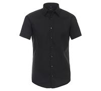 Redmond Businesshemd Kurzarm Uni Slim Fit 90 schwarz L