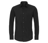 Redmond Modern Fit Hemd schwarz, Einfarbig