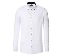 Redmond Modern Fit Hemd weiss, Faux-uni