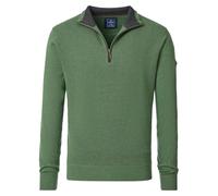 Redmond Casual Regular Fit Troyer grün, Einfarbig
