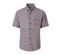 Redmond Casual Fit Leinenhemd rot, Bedruckt