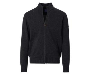 Redmond Casual Regular Fit Cardigan anthrazit, Einfarbig