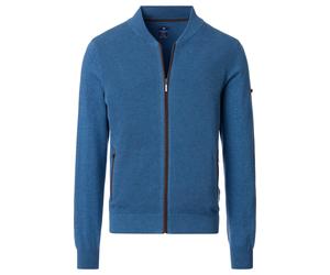 Redmond Casual Regular Fit Cardigan blau, Einfarbig