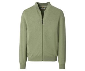 Redmond Casual Regular Fit Cardigan grün, Einfarbig