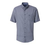 Redmond Casual Regular Fit Leinenhemd blau, Bedruckt
